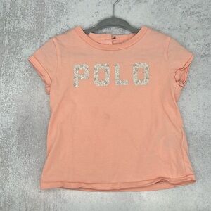 Polo Ralph Lauren Logo T-shirt Beach Shells Size 24 months in Peach